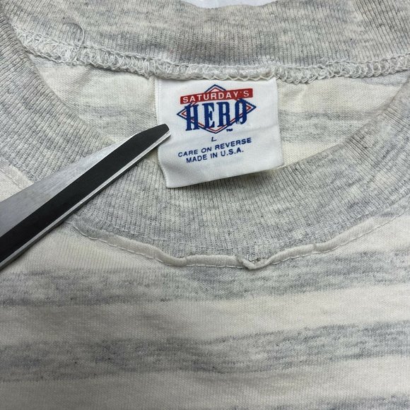 vintage 90’s Green Bay Packers Striped T Shirt 1991 Single Stitched NFL Size L - Picture 8 of 8